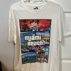 Miami Beach Graphic T-Shirt - White